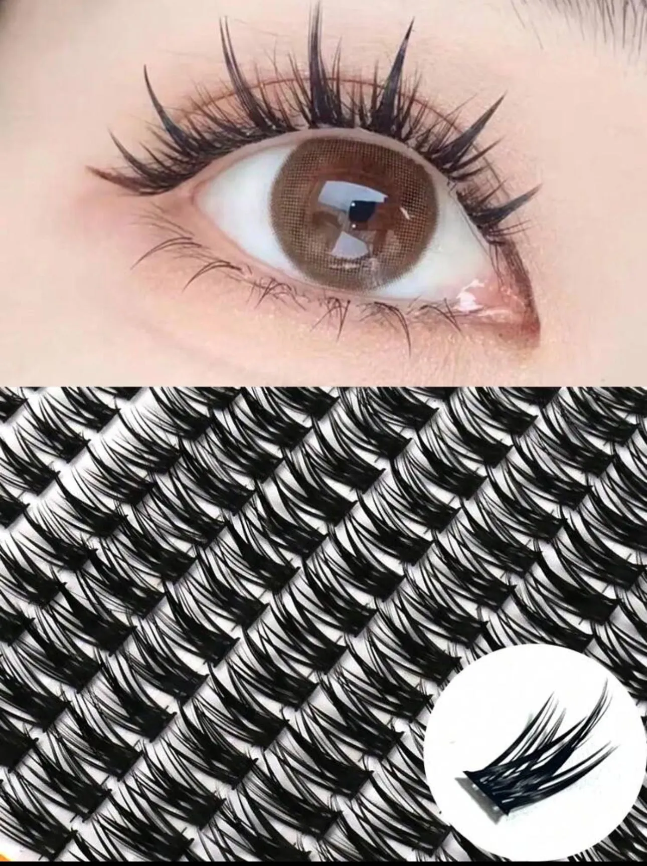 160 Clusters Of Tower Top False Eyelashes, Thick Style, Easy To Graft False Eyelashes, Makeup Eyelash Tool 11-13mm Length 0.07 Thickness