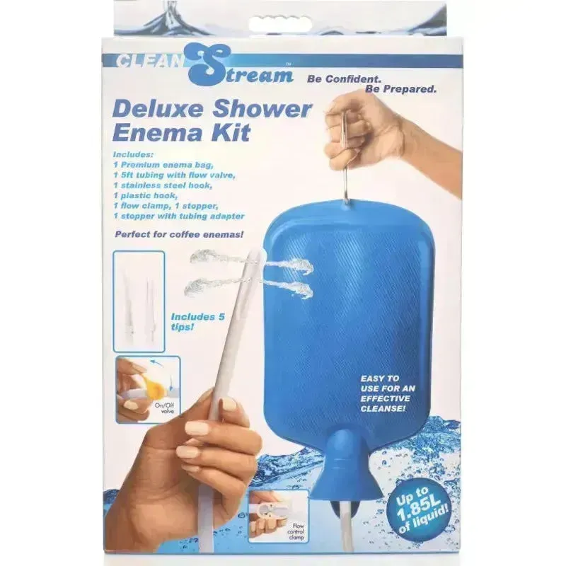 Deluxe Shower Enema Bag and Nozzle Kit