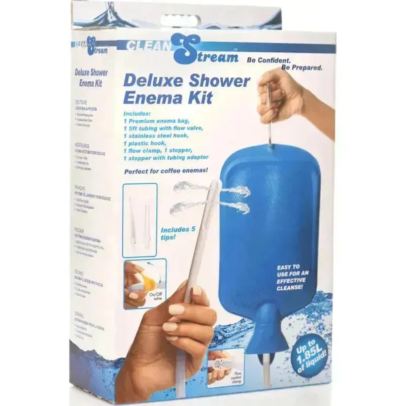 Deluxe Shower Enema Bag and Nozzle Kit
