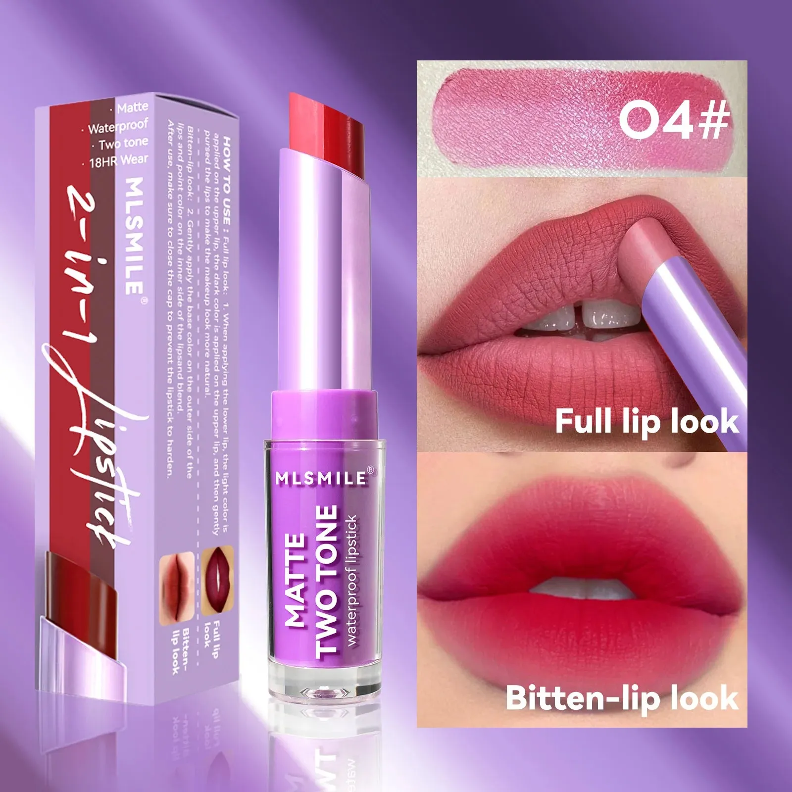 gradient lip biting frosting makeup long-lasting waterproof velvet lip gloss