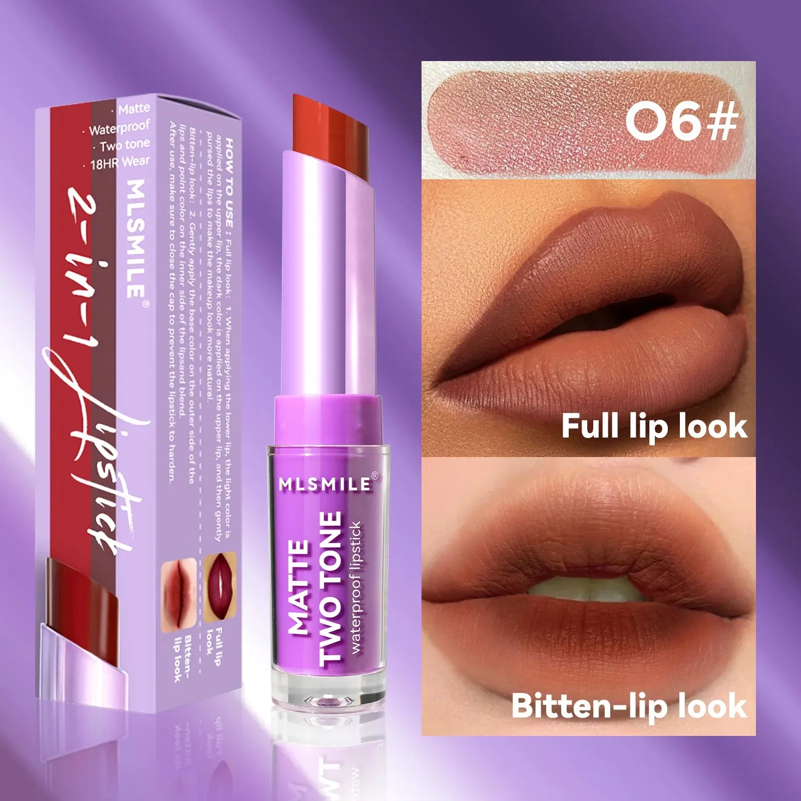 gradient lip biting frosting makeup long-lasting waterproof velvet lip gloss