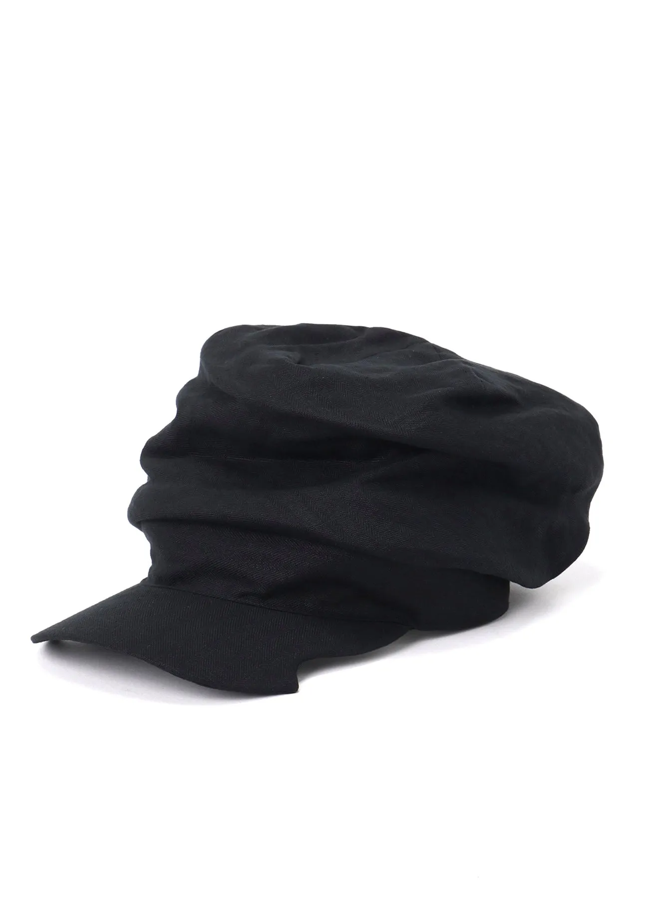 LINEN HERRINGBONE DRAPE CAP