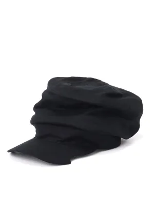 LINEN HERRINGBONE DRAPE CAP