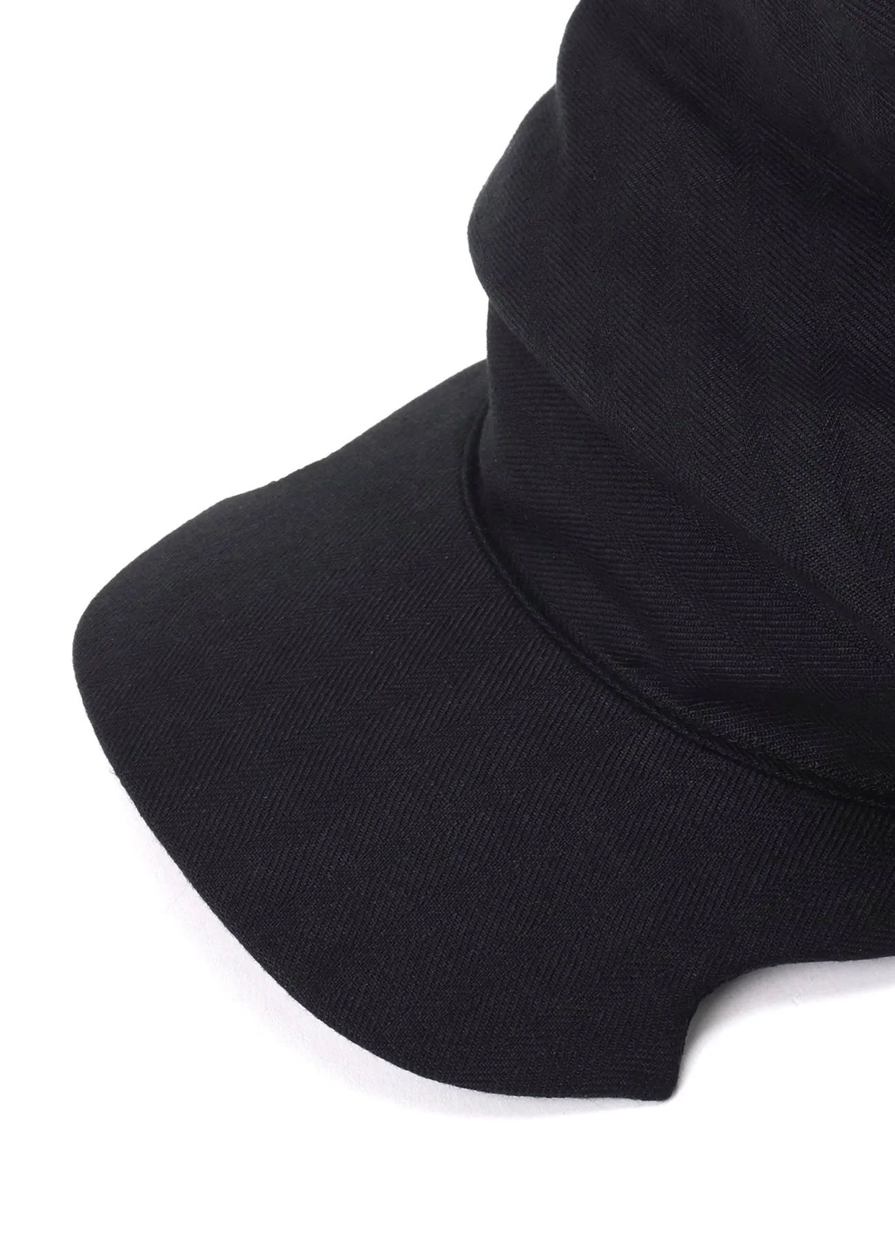 LINEN HERRINGBONE DRAPE CAP