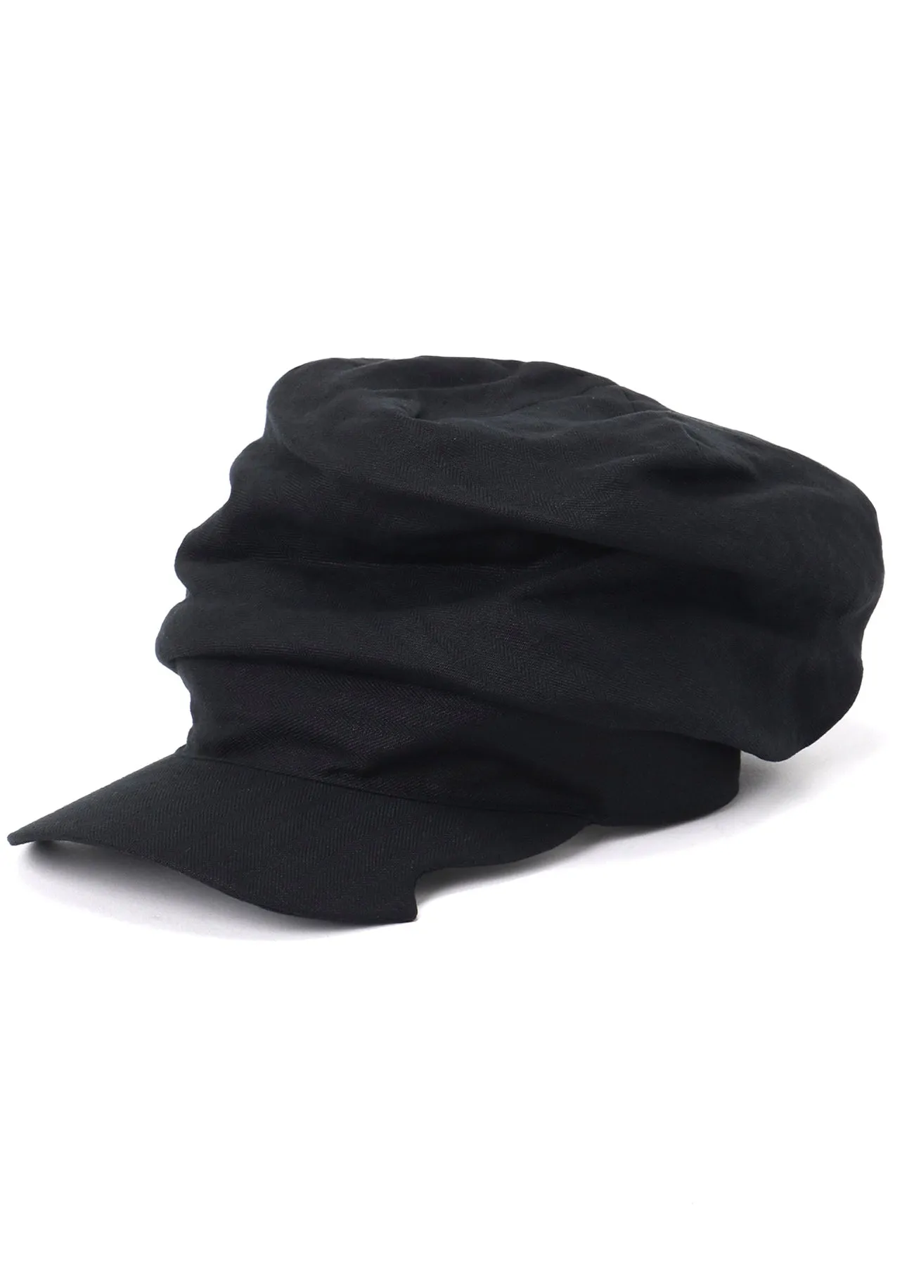 LINEN HERRINGBONE DRAPE CAP
