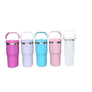Tumbler with Flip up Straw  30 oz