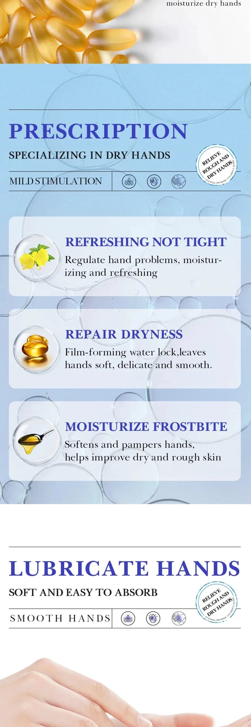Vitamin E Hand Cream Moisturizing Anti Cracking Nourishing Anti-drying Wrinkle Removal Hand Skin Care Cracked Repair Cosmetics