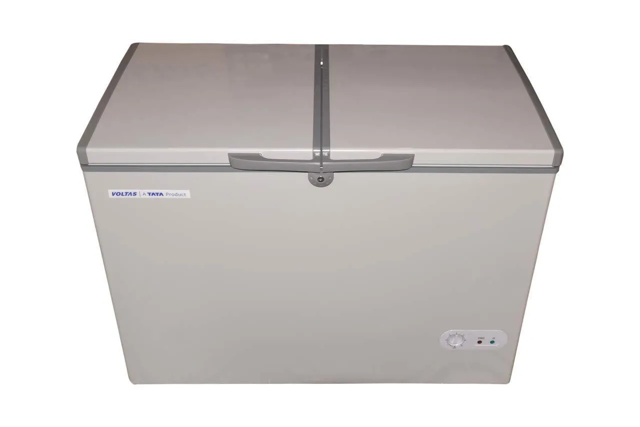 Voltas  CF HT 320 DD A CONVERTIBLE PCM GREY (Double Door Deep Freezer, 320 Liters, Grey)
