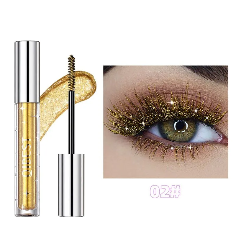  Waterproof Diamond Glitter Mascara - Long-lasting Curl, Sparkling Shine, Create Captivating Eyes!